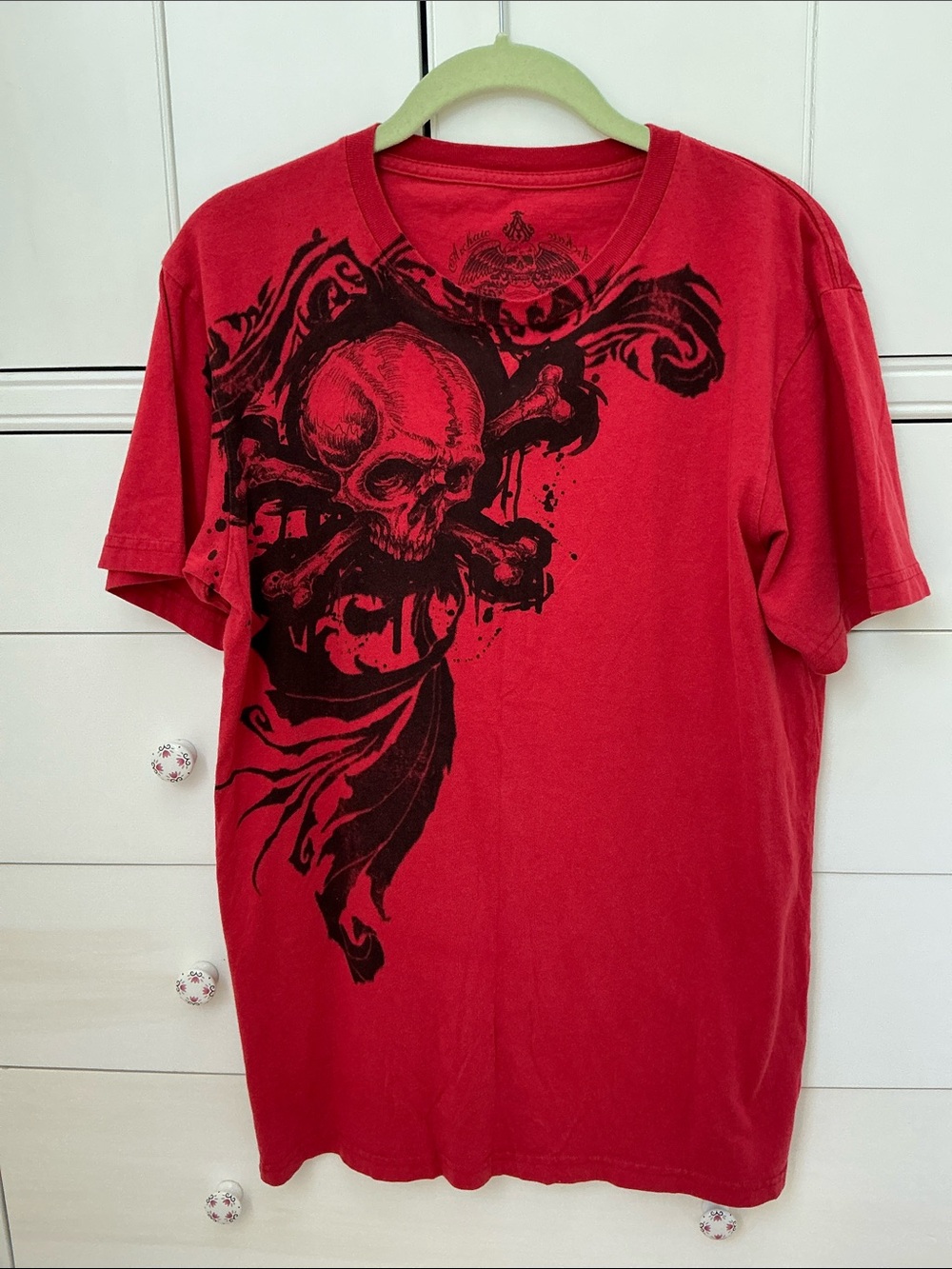 VTG Jesse Pinkman Breaking Bad Affliction Archaic Red Skull T-Shirt Size M